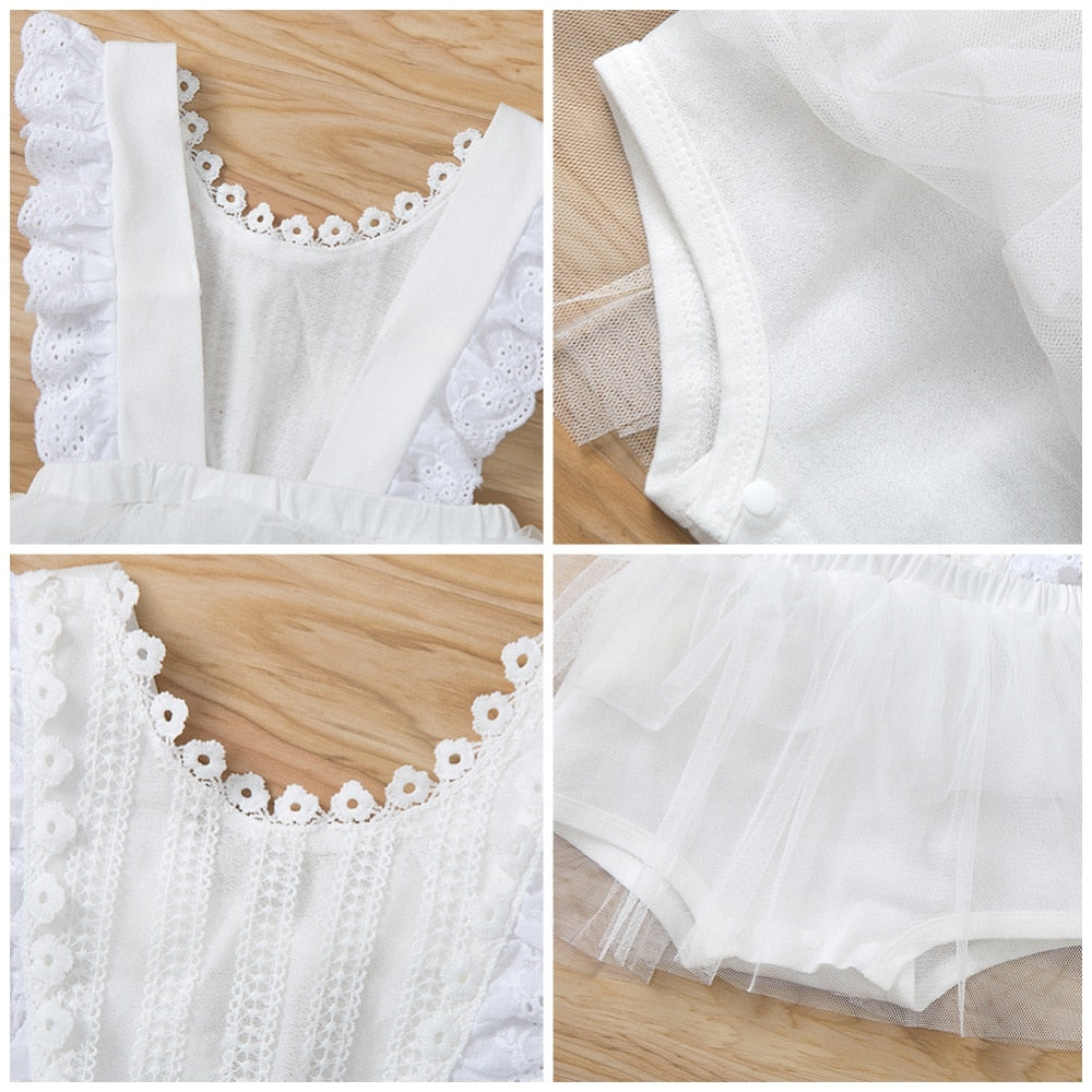 White Lace Tutu For Baby Girls