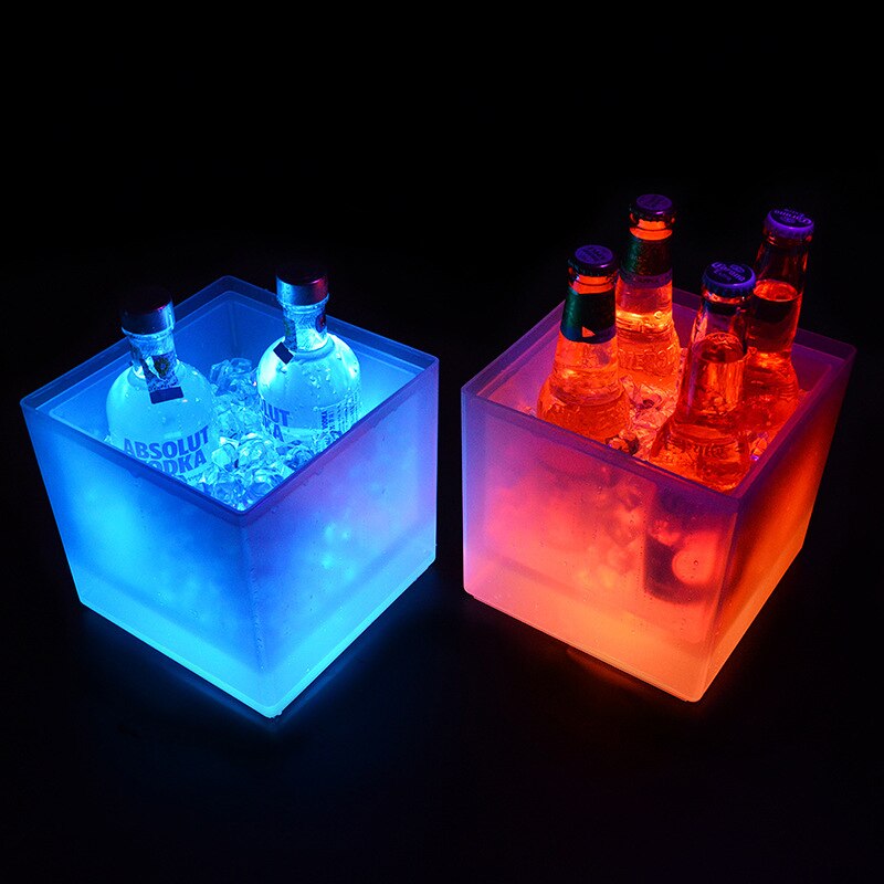 LED Light Wine Cooler Ice Bucket