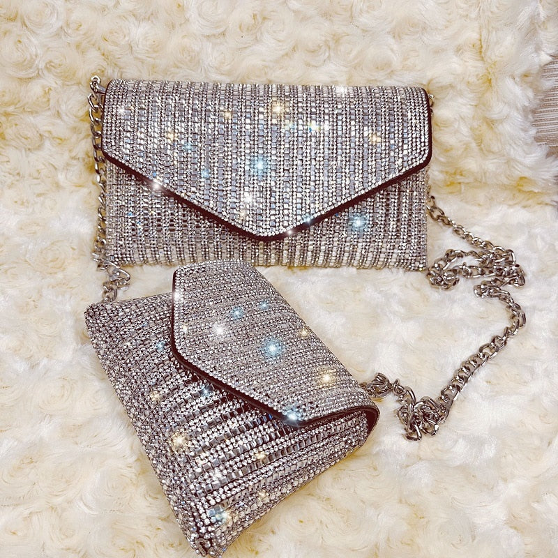 Sparkly Chain Clutch Purse