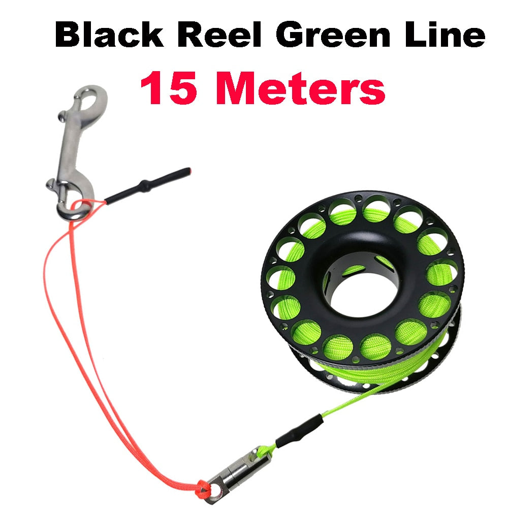 Scuba and Cave Diving Alloy Spool Finger Reel