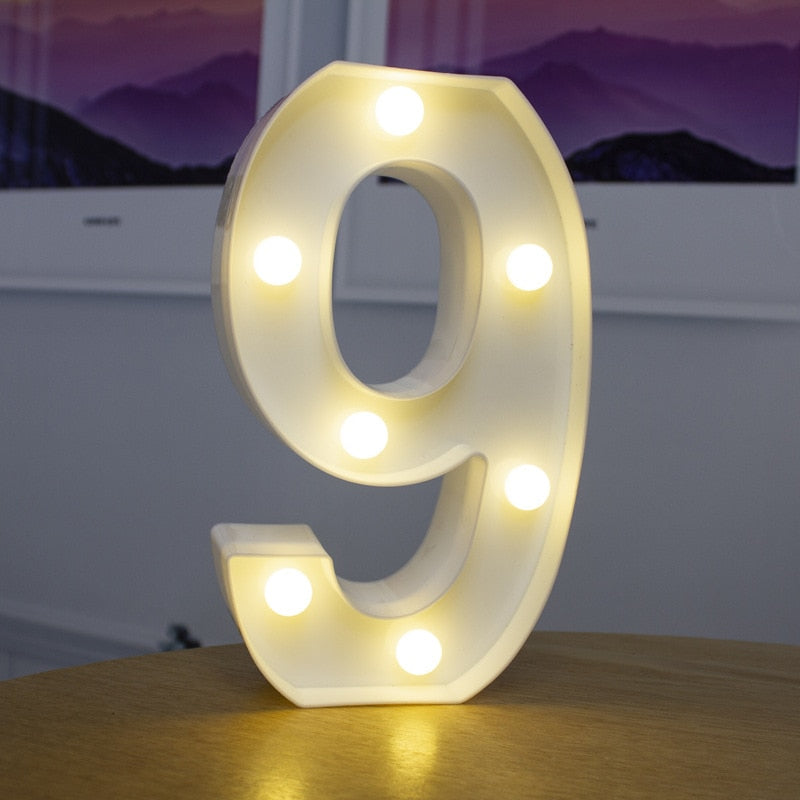 LED Lights Party Letters & Numbers