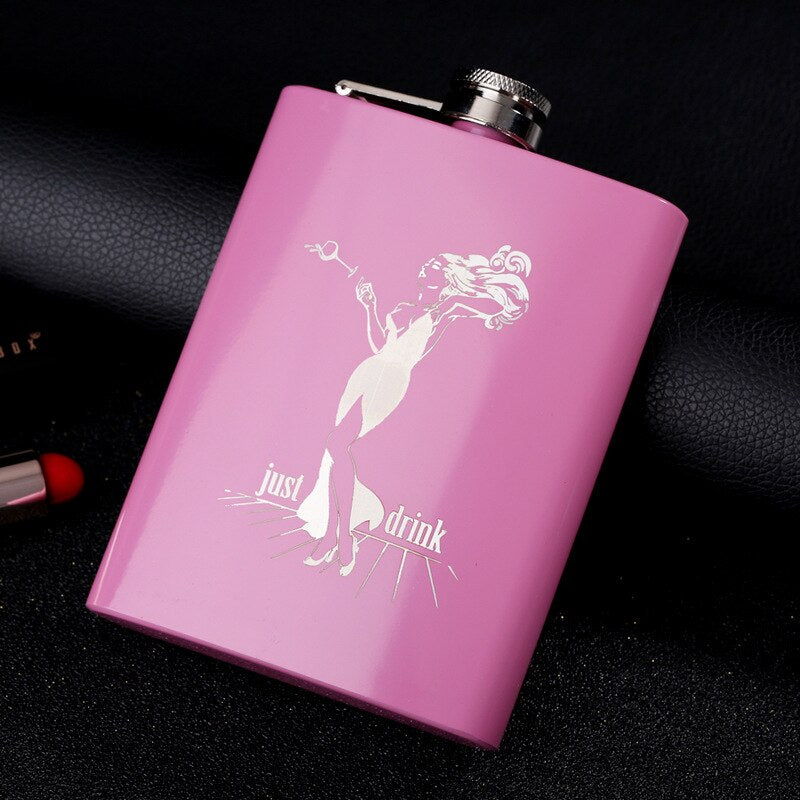 Hip Gal 8 oz. Stainless Steel Wine Flask