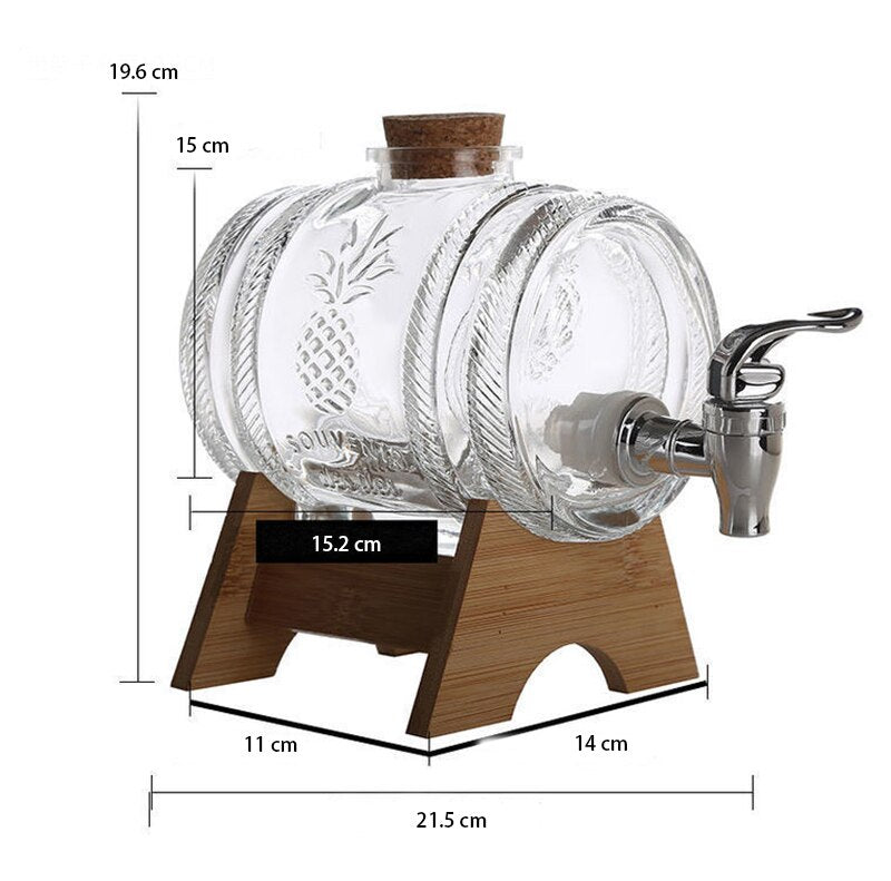 Glass Barrel Wine Decanter