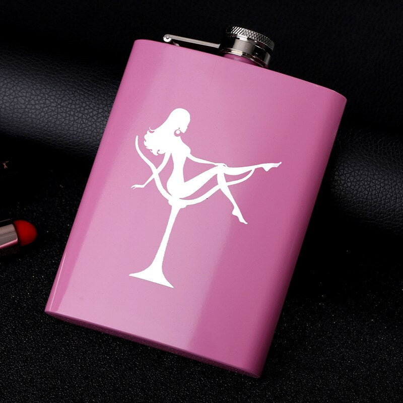 Hip Gal 8 oz. Stainless Steel Wine Flask