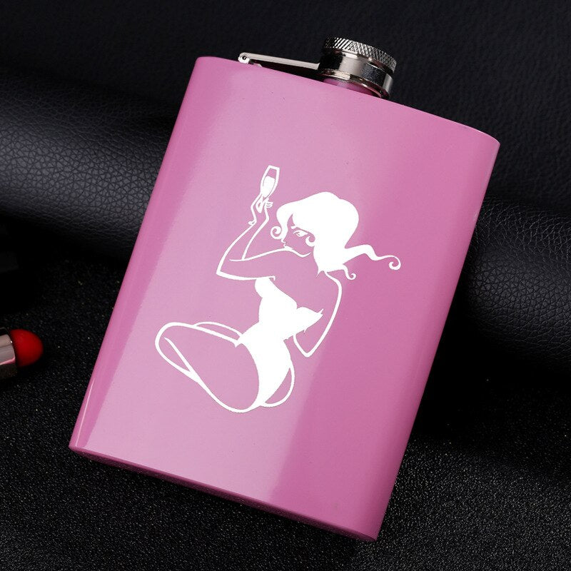 Hip Gal 8 oz. Stainless Steel Wine Flask