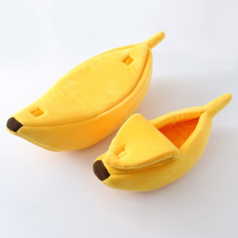 Cute Cozy Cat Banana Bed