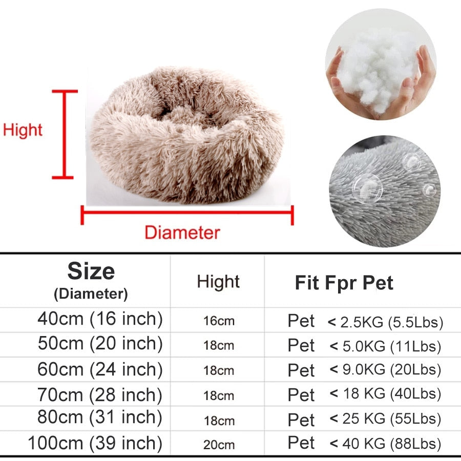 Plush Round Pet Bed