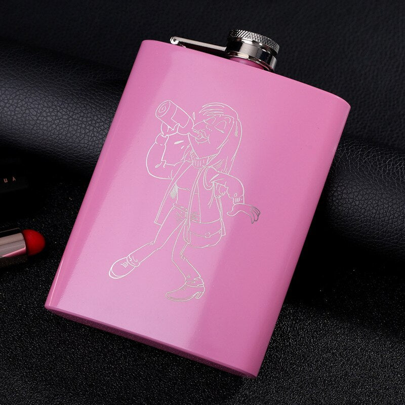 Hip Gal 8 oz. Stainless Steel Wine Flask