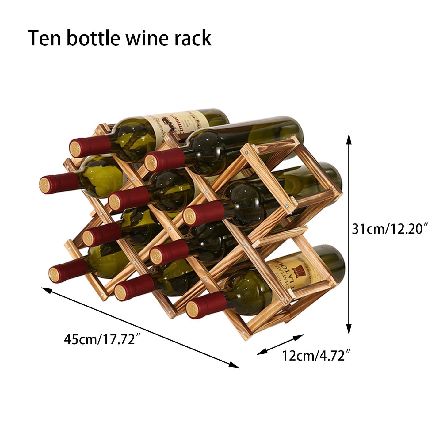 Folding Wooden Wine Rack