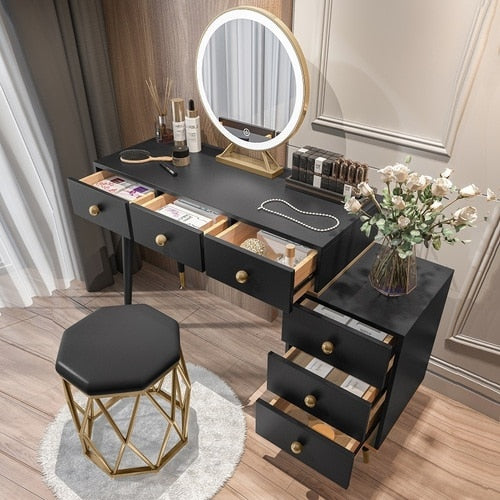 Deluxe Modern Makeup Vanity Station