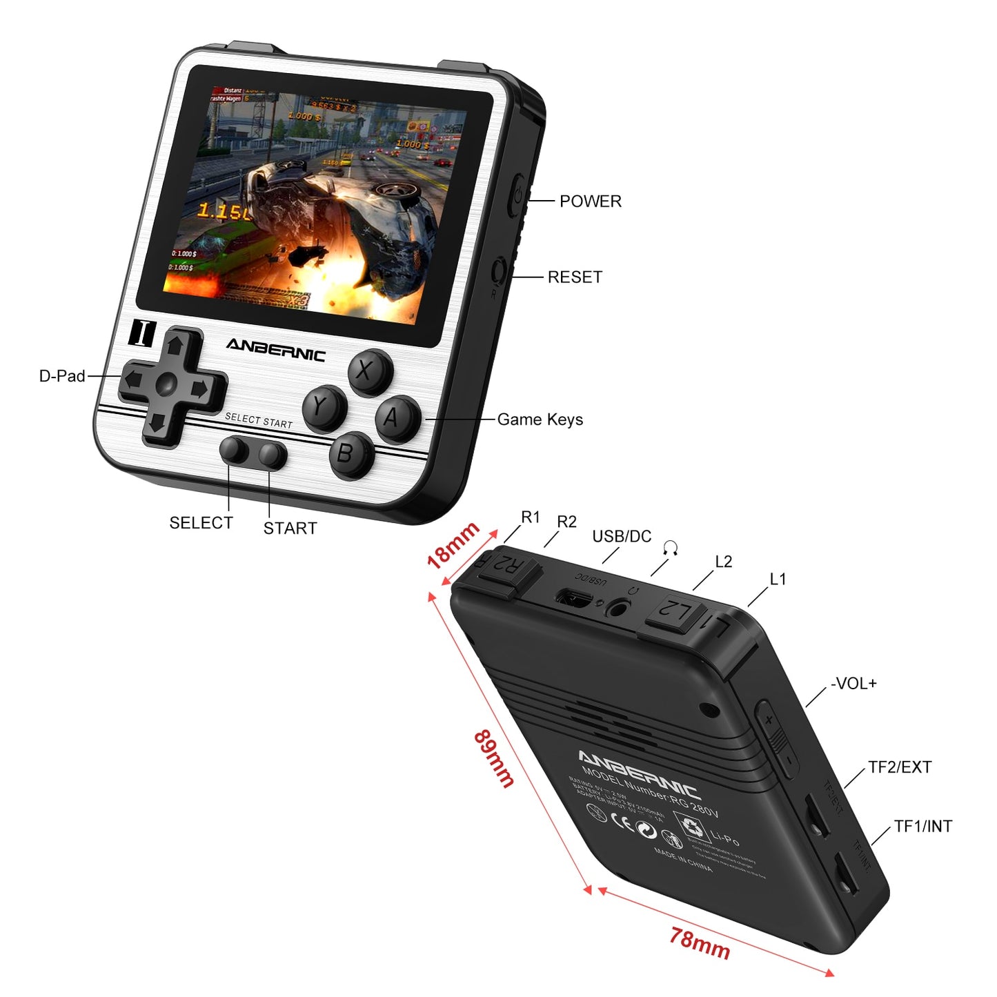 Retro Mini Handheld Console