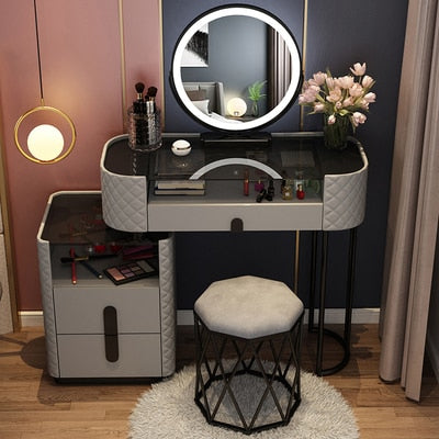 Luxury Makeup Table Set With LED Mirror