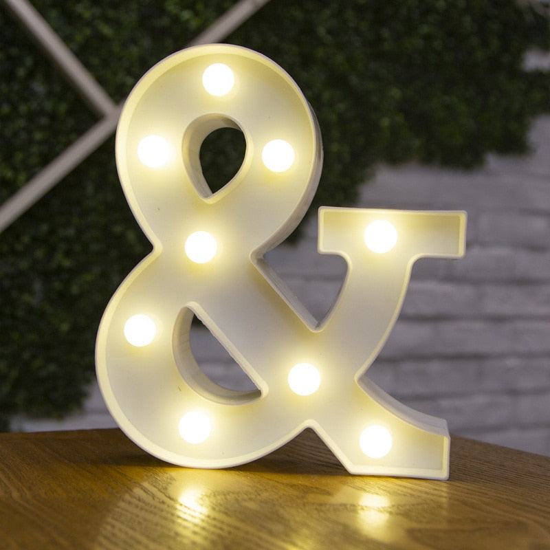 LED Lights Party Letters & Numbers