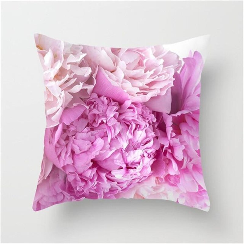 Blushing Blooms: Elegant Pink Floral Pillow Cases