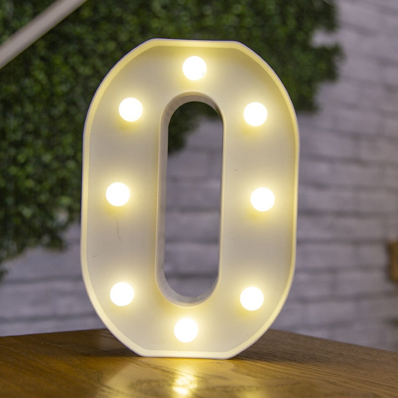 LED Lights Party Letters & Numbers