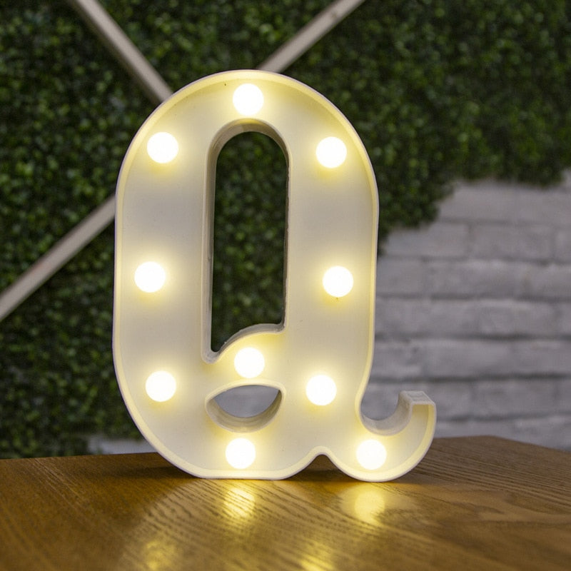 LED Lights Party Letters & Numbers