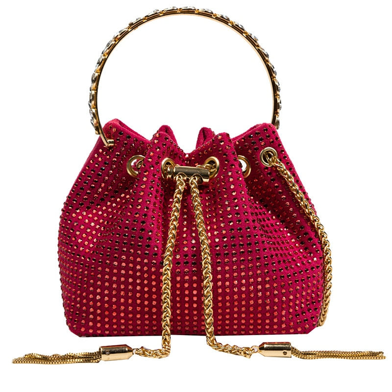 Rhinestone Bucket Bag