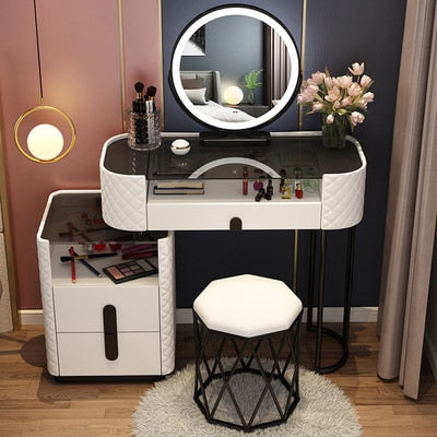 Luxury Makeup Table Set With LED Mirror