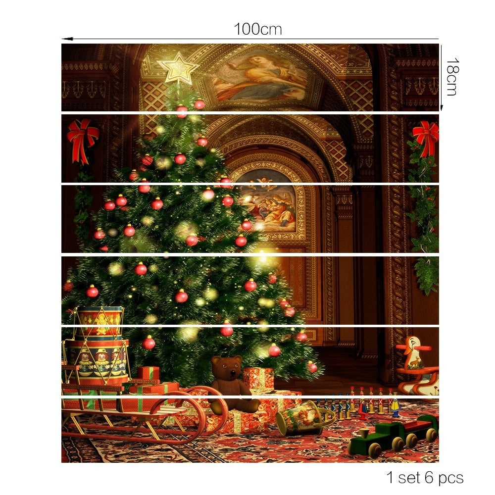 3D Christmas Décor Staircase Stickers