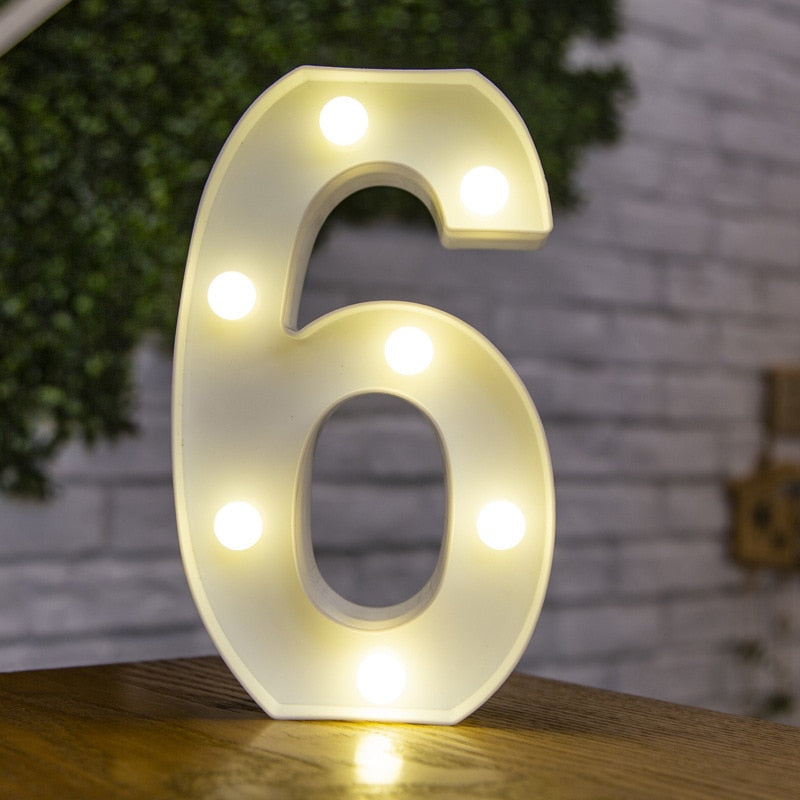 LED Lights Party Letters & Numbers