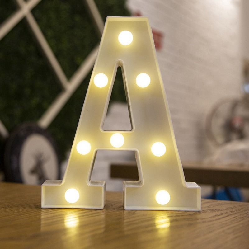 LED Lights Party Letters & Numbers