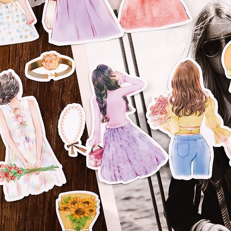 20 Pieces Mystery Girl Sticker Pack