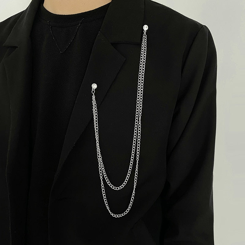 Crystal Collar Lapel Pin