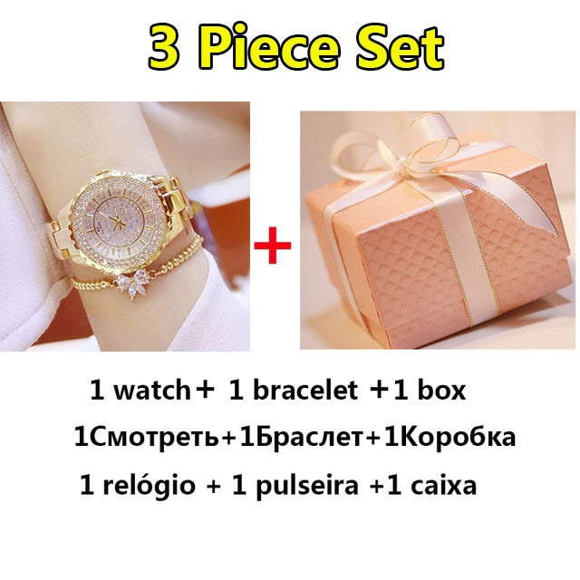 Women's Diamond Accent Watch & Bracelet Set