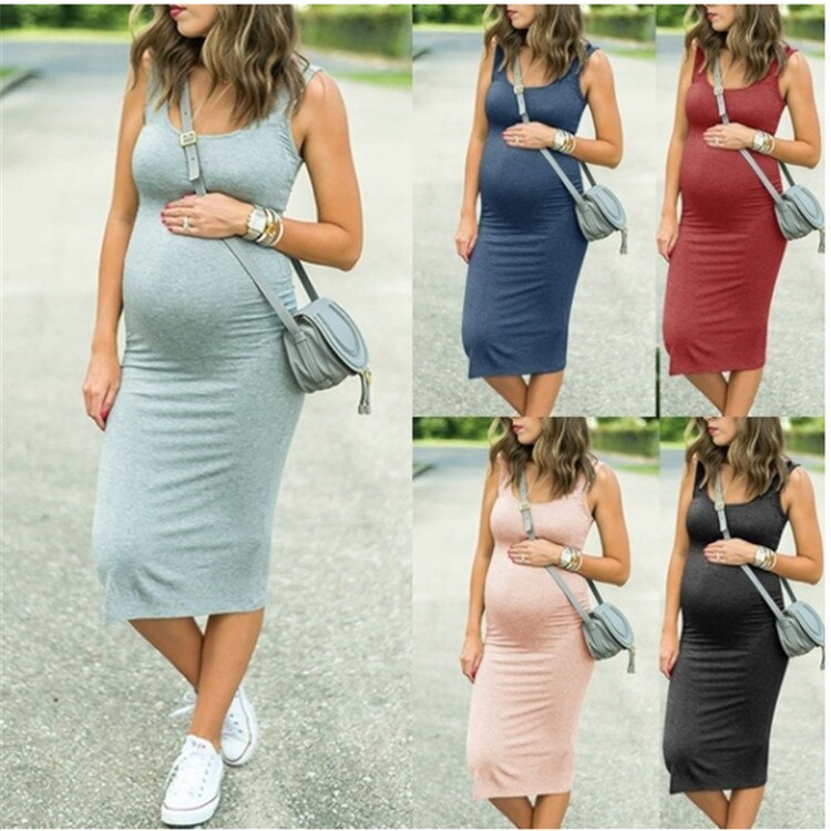 Sleeveless Maternity Dress