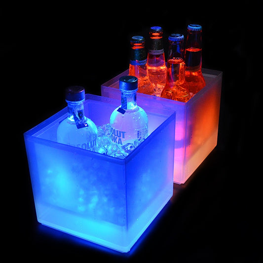 LED Light Wine Cooler Ice Bucket