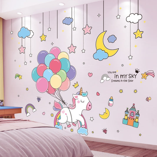 Kids and Babies Princess Unicorn Wall Art Stickers for Bedroom