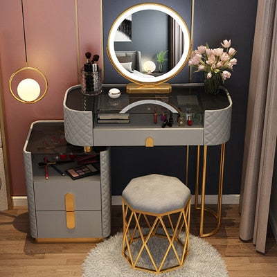 Luxury Makeup Table Set With LED Mirror