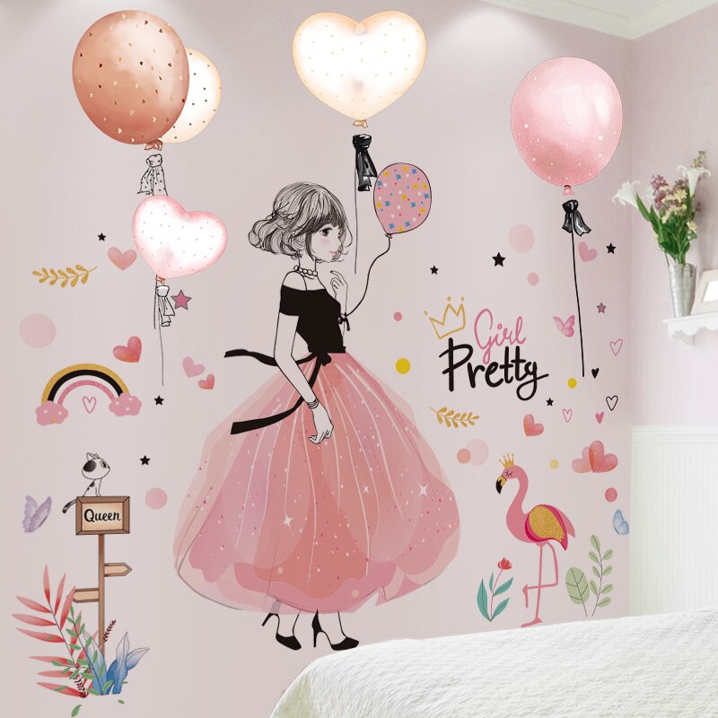 Kids and Babies Ballerina Art Wall Art Sticker Decal for Bedroom