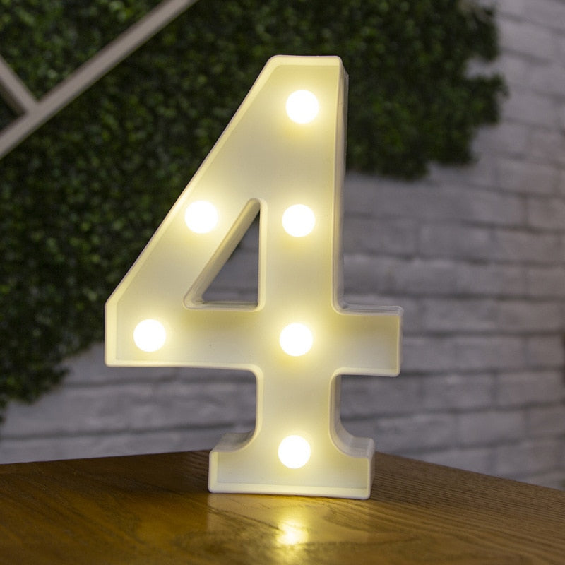 LED Lights Party Letters & Numbers