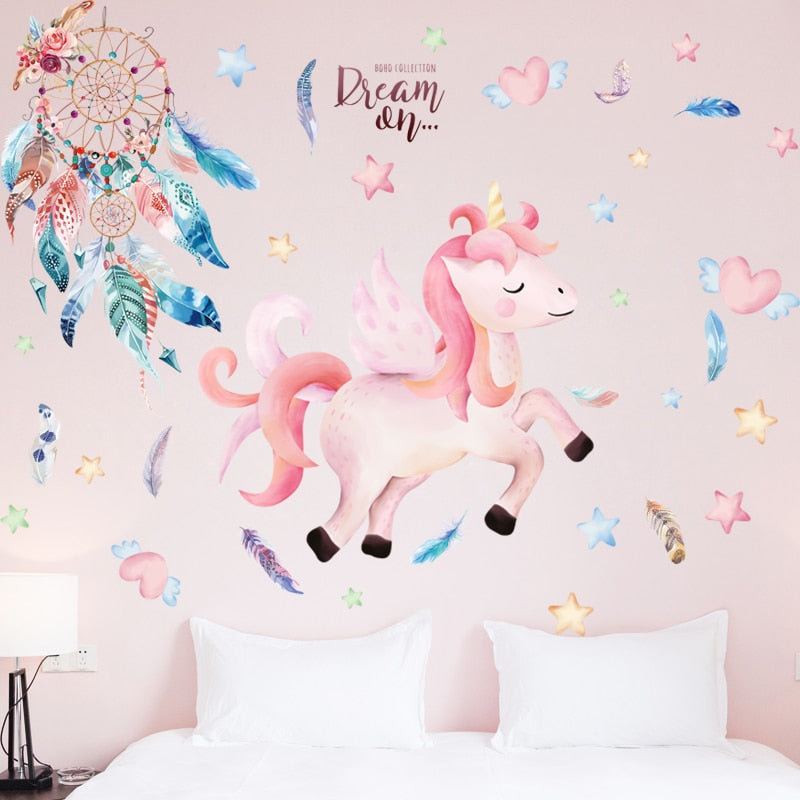 Babies And Kids Nursery Unicorn Wall Art Decals