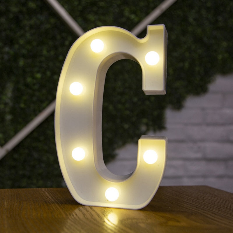 LED Lights Party Letters & Numbers