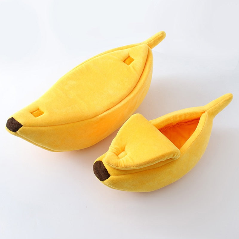 Cute Cozy Cat Banana Bed