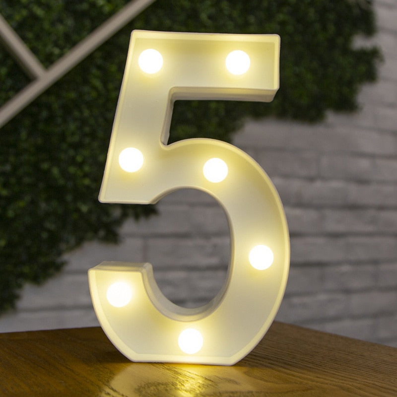 LED Lights Party Letters & Numbers