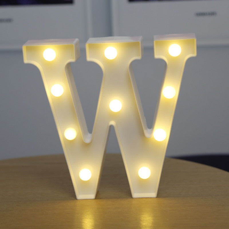 LED Lights Party Letters & Numbers