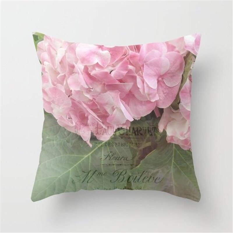 Blushing Blooms: Elegant Pink Floral Pillow Cases