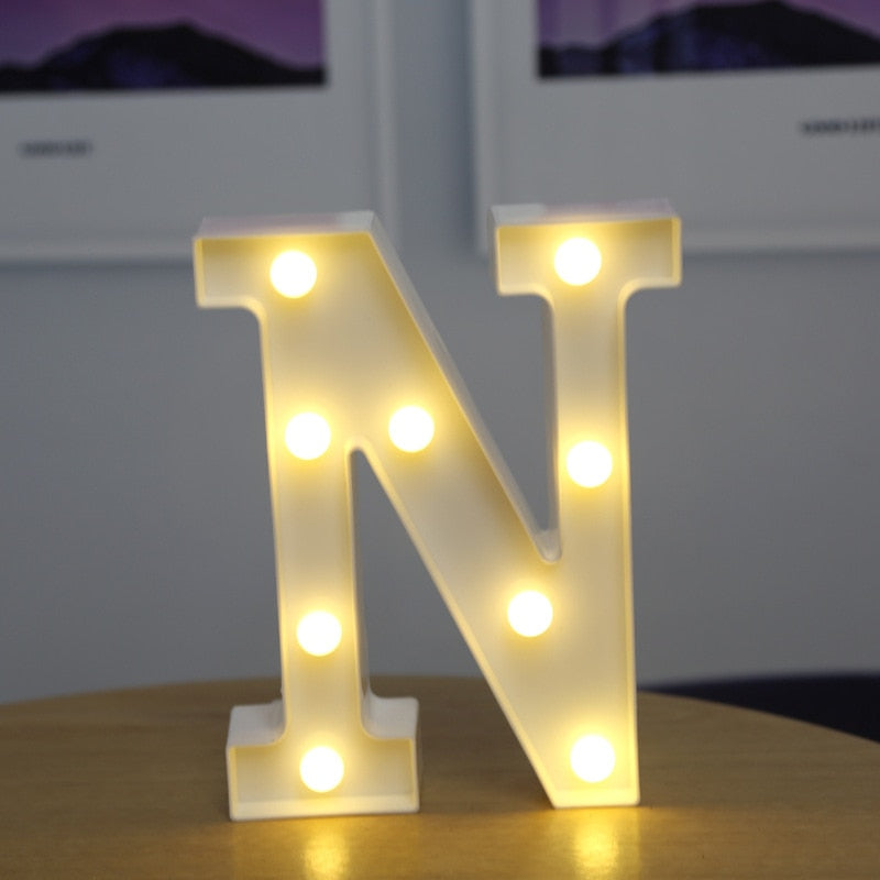 LED Lights Party Letters & Numbers