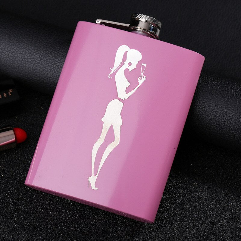 Hip Gal 8 oz. Stainless Steel Wine Flask