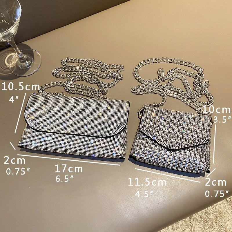 Sparkly Chain Clutch Purse