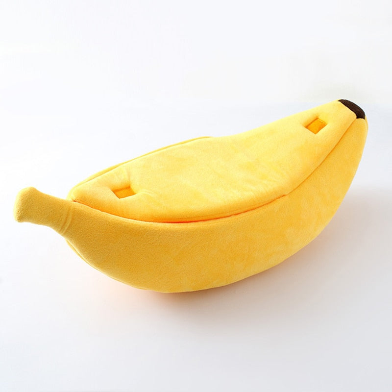 Cute Cozy Cat Banana Bed