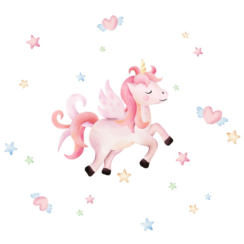 Babies And Kids Nursery Unicorn Wall Art Decals