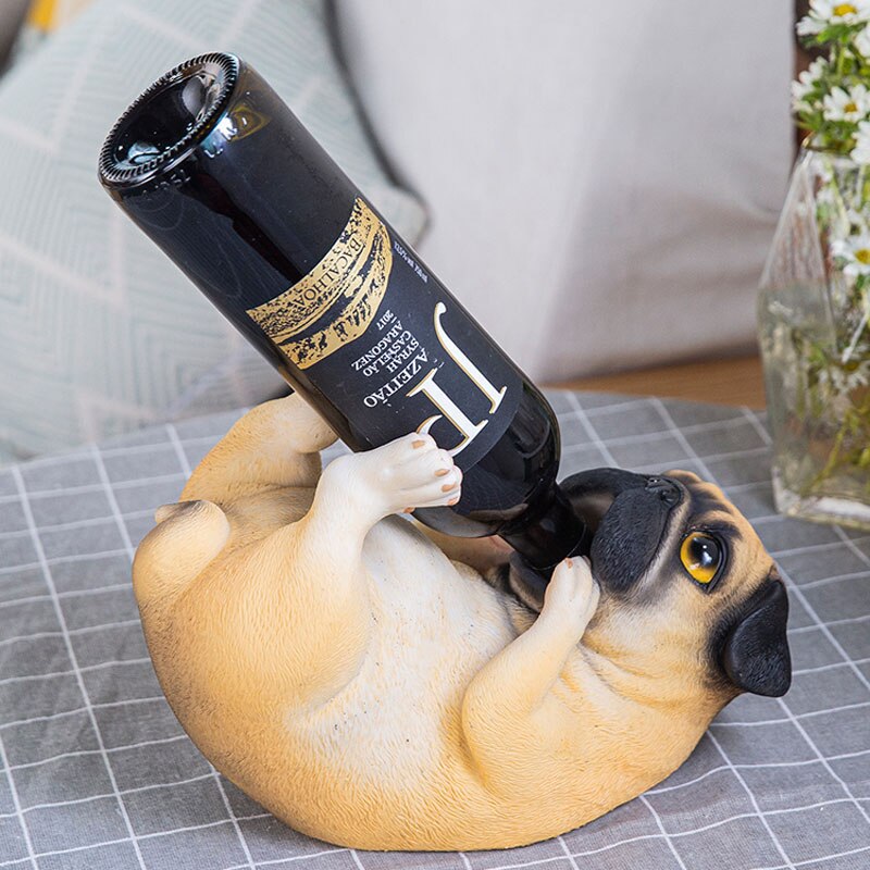 LOL Pug Wine Bottle Holder