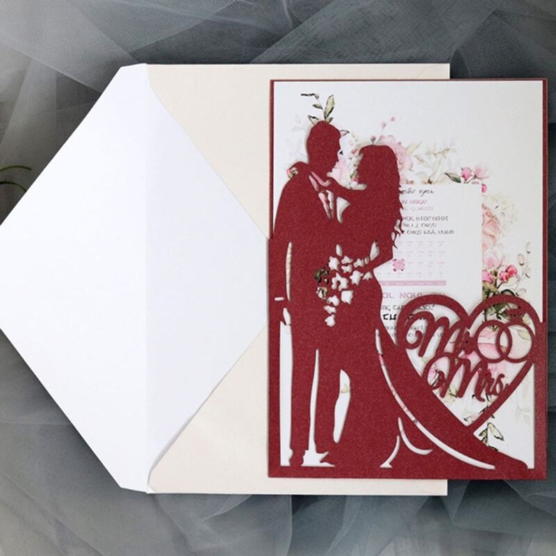 25 Piece Bride And Groom Wedding Invitation Set