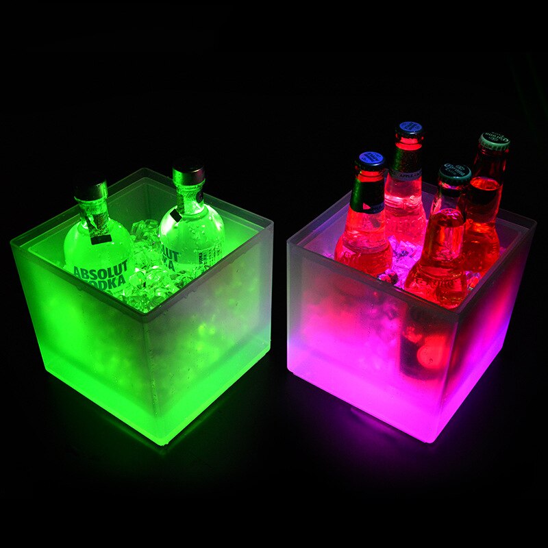 LED Light Wine Cooler Ice Bucket