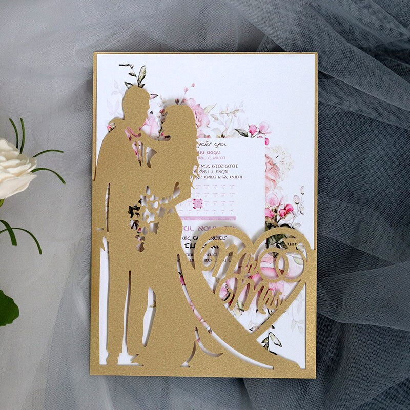 25 Piece Bride And Groom Wedding Invitation Set