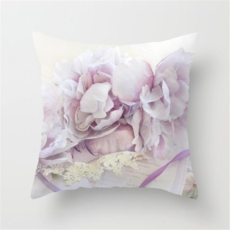 Blushing Blooms: Elegant Pink Floral Pillow Cases